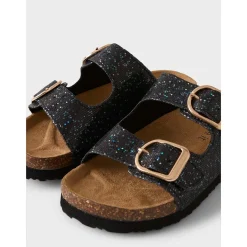 Outlet Nkfflora sandaler til barn, Black Glitter Sandaler Og Badesko