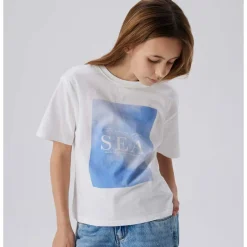 Sale Nkffogl t-skjorte til barn, Bright White T-skjorte Jente 8-16 År | T-skjorter & Singleter Jente