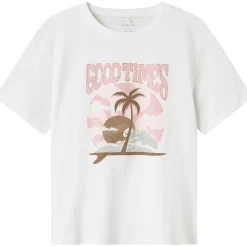 Discount Nkfjekan t-skjorte til barn, Bright White T-skjorte Jente 8-16 År | T-skjorter & Singleter Jente