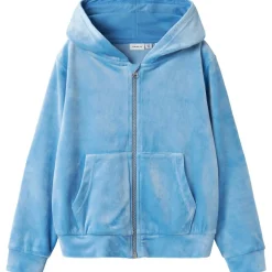 Discount Nkflulone velour zip-jakke, Silver Lake Blue Gensere Jente 8-16 År | Gensere & Overdeler Gutt