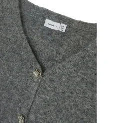 Outlet Nkfnacola strikket cardigan til barn, Grey Melange Penklær Jente 8-16 År | Penklær Baby Gutt