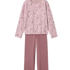 Outlet Nkfnightset Flowers pyjamas, Mauve Shadows Pyjamas Jente 8-16 År | Pyjamaser Jente