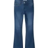 New Nkfpolly boot-cut jeans til barn, Dark Blue Denim Bukser Jente 8-16 År | Bukser Baby Gutt