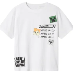 Clearance Nkmjafar Minecraft t-skjorte, Bright White T-skjorte Gutt 8-16 År | T-skjorter Gutt