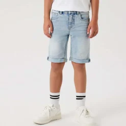 Discount Nkmtheo denim shorts til barn, Light Blue Bleach Shortser Gutt 8-16 År | Shortser Baby Gutt