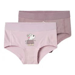 Discount Nmfdadda Peppa Gris 2-pack hipster, Elderberry Undertøy Jente | Undertøy Baby Jente
