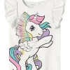 Clearance Nmfmika MLP t-skjorte til småbarn, Cloud Dancer T-skjorter & Singleter Jente | T-skjorter Gutt