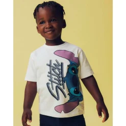Best Nmmanwit Stitch t-skjorte til småbarn, Bright White T-skjorter Gutt | Kort