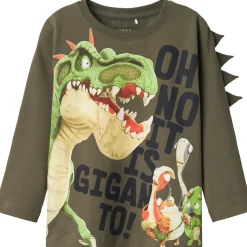 Fashion Nmmdovid Gigantosaurus genser, Dusty Olive Gensere & Overdeler Gutt | Gensere Baby Gutt