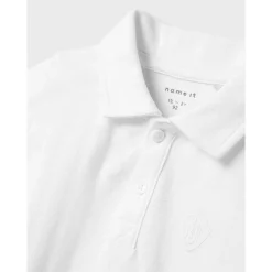 Clearance Nmmfene kortermet poloskjorte, Bright White Penklær Gutt | Skjorter Gutt