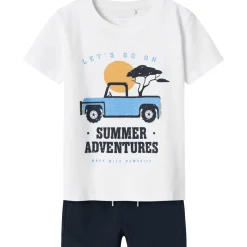 Outlet Nmmjaspen shorts-sett til småbarn, Lucent White Shortser Gutt | Shortser Baby Gutt