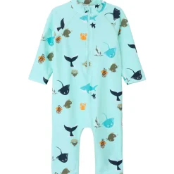 Clearance Nmmzilo 3/4 UV-drakt til småbarn, Blue Tint Badetøy Gutt | Badetøy Baby Jente