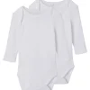 New 2-pack needledrop body, bright white Bodyer Baby Jente
