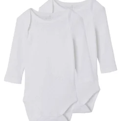 New 2-pack needledrop body, bright white Bodyer Baby Jente