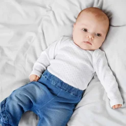 New 2-pack needledrop body, bright white Bodyer Baby Jente