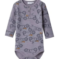 Best Wuppo body i ull/bomull, silver filigree Ullbody Og Ullgensere Baby | Ullbodyer Baby Gutt