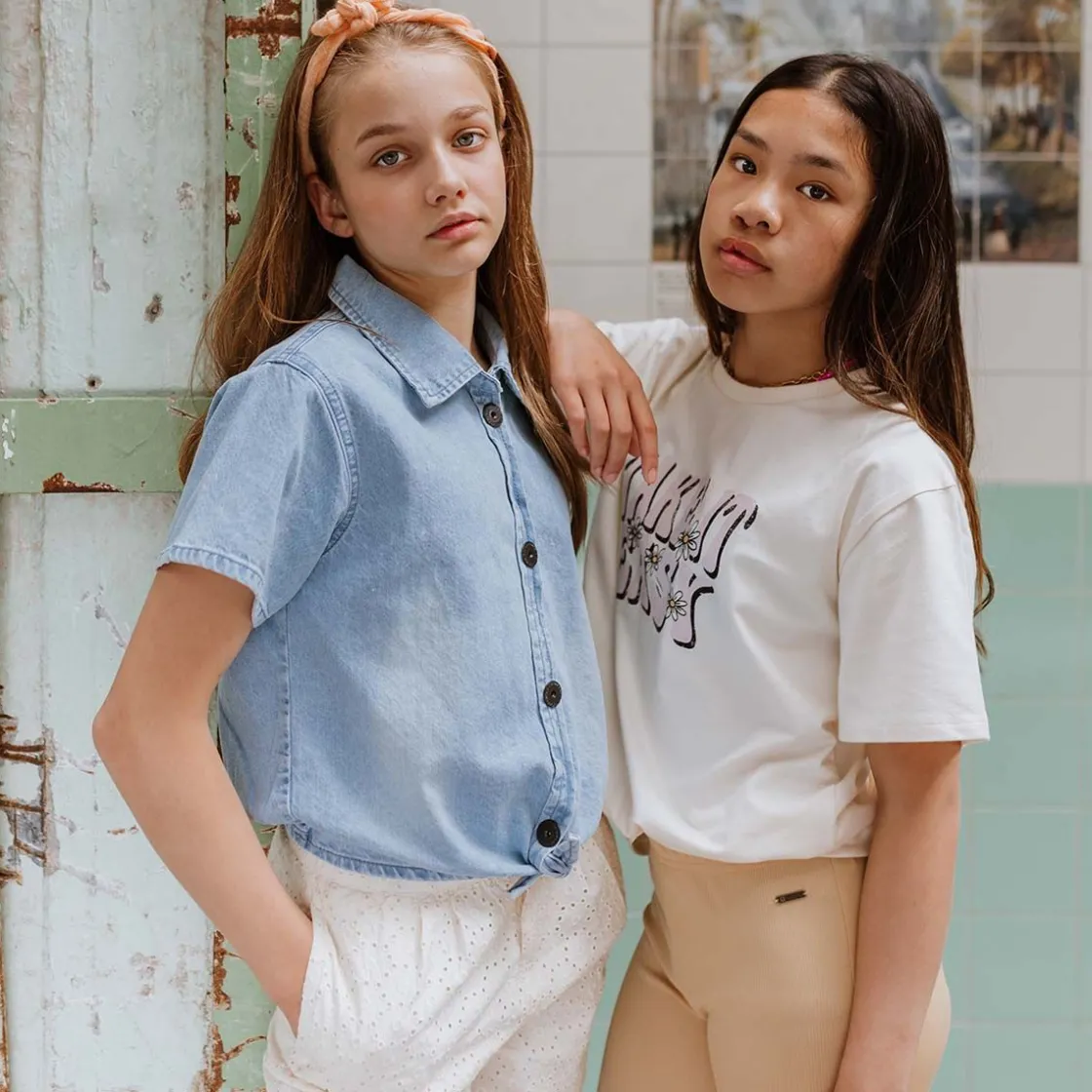 Outlet jeans bluse til barn, Blue Jeans T-skjorte Jente 8-16 År | T-skjorter & Singleter Jente