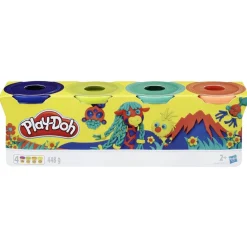 Outlet plastelina 4-Pack - navy, gul, grønn og orange Hobby Og Kreativitet
