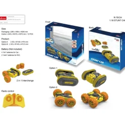 Clearance R/C Stuntbil 2,4 GHz med 2 hjultyper, 28,5 cm Lekebiler Og Kjøretøy