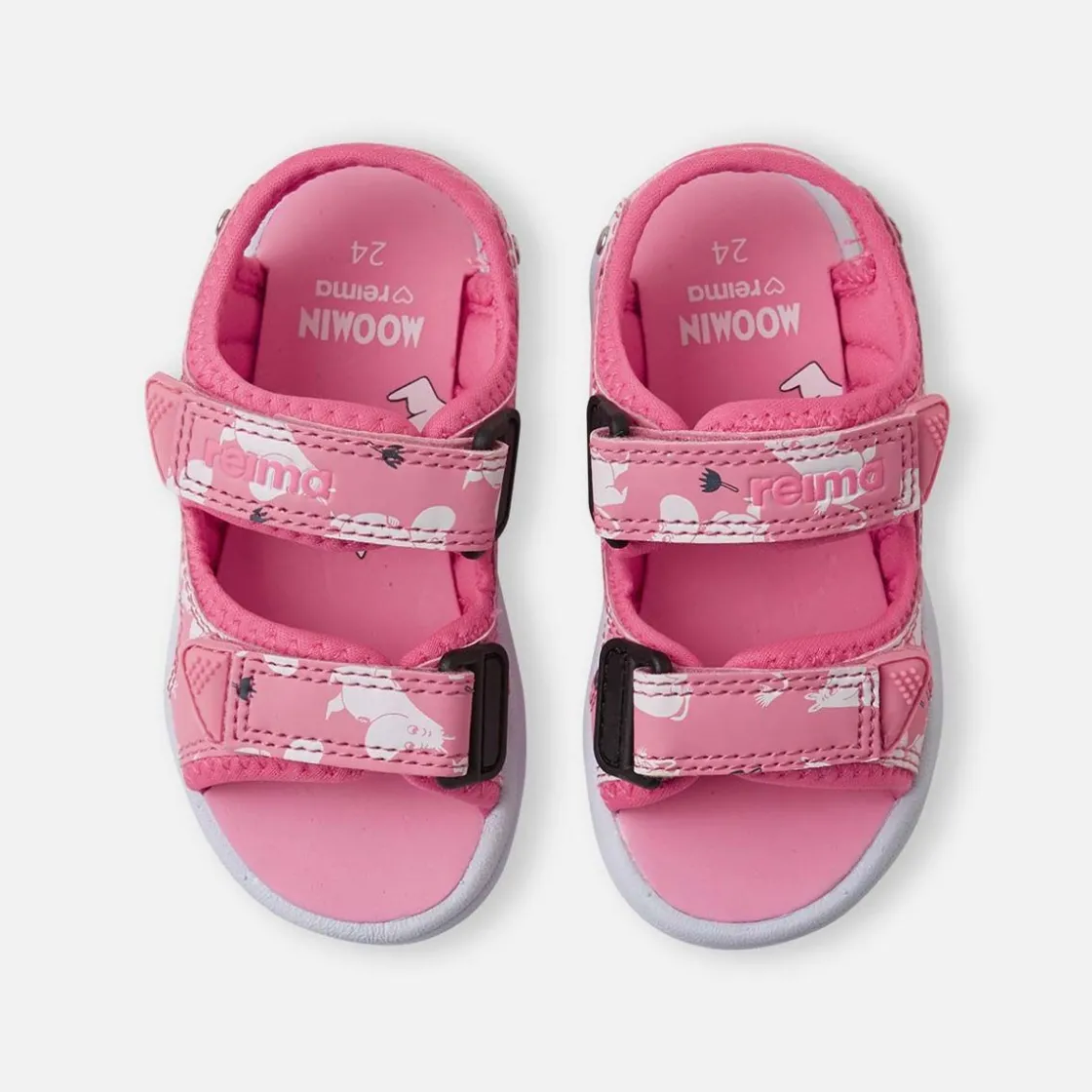 Fashion Reima Bungee Moomin sandaler til barn, Sunset Pink Sandaler Og Badesko