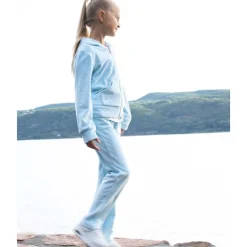 Fashion Hermine velour bukse til barn, Ice Blue Bukser Jente 8-16 År | Bukser Baby Gutt