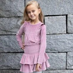 New Hermine velourskjørt til barn, Mauve Penklær Jente 8-16 År | Penklær Baby Gutt
