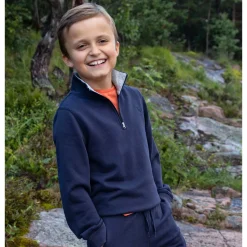 Hot Snorre half-zip genser til barn, navy Penklær Gutt 8-16 År | Penklær Baby Gutt