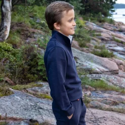 Hot Snorre half-zip genser til barn, navy Penklær Gutt 8-16 År | Penklær Baby Gutt