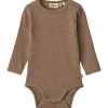 Fashion Bertil body, coffee melange Bodyer Baby Jente | Bodyer Baby Gutt