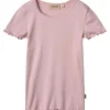 Discount Katie rib lace t-skjorte til barn, lavender mist T-skjorter & Singleter Jente | T-skjorter Gutt