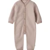 Outlet Wheat Levi ullfleecedress til baby, dry rose Heldresser / Kjøredresser Baby | Heldresser & Pyjamaser Jente