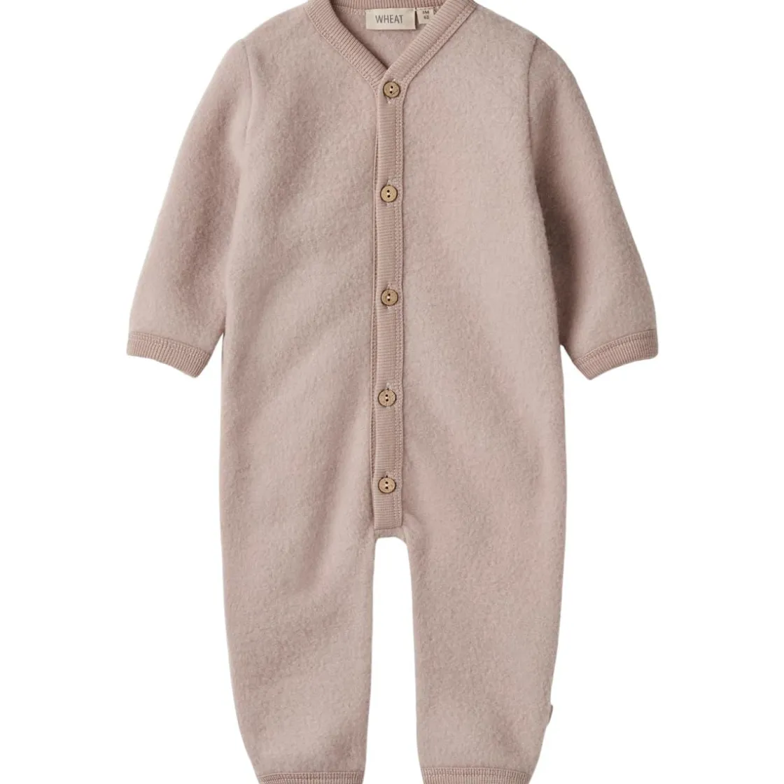 Outlet Wheat Levi ullfleecedress til baby, dry rose Heldresser / Kjøredresser Baby | Heldresser & Pyjamaser Jente