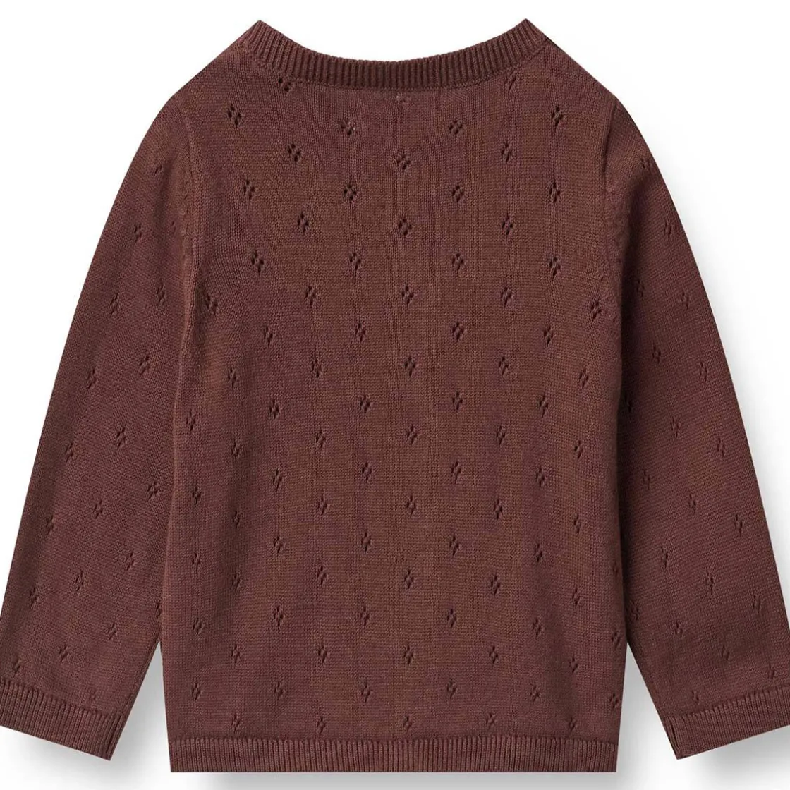Best Maia strikket cardigan til baby, aubergine Penklær Baby Jente | Penklær Baby Gutt