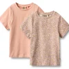 Outlet Manna 2-pack t-skjorte til barn, flower meadow T-skjorter & Singleter Jente | T-skjorter Gutt