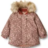 Discount Wheat Mathilde vinterjakke til baby, rose dust flowers Jakker Barn | Jakker Baby