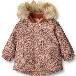 Discount Wheat Mathilde vinterjakke til baby, rose dust flowers Jakker Barn | Jakker Baby