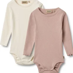 Clearance Regitze 2-pack body, rose powder Bodyer Baby Jente