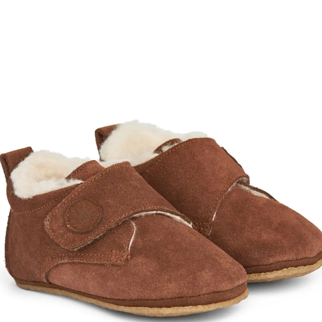 New Wheat Taj ulltøfler til baby, cognac Tøfler