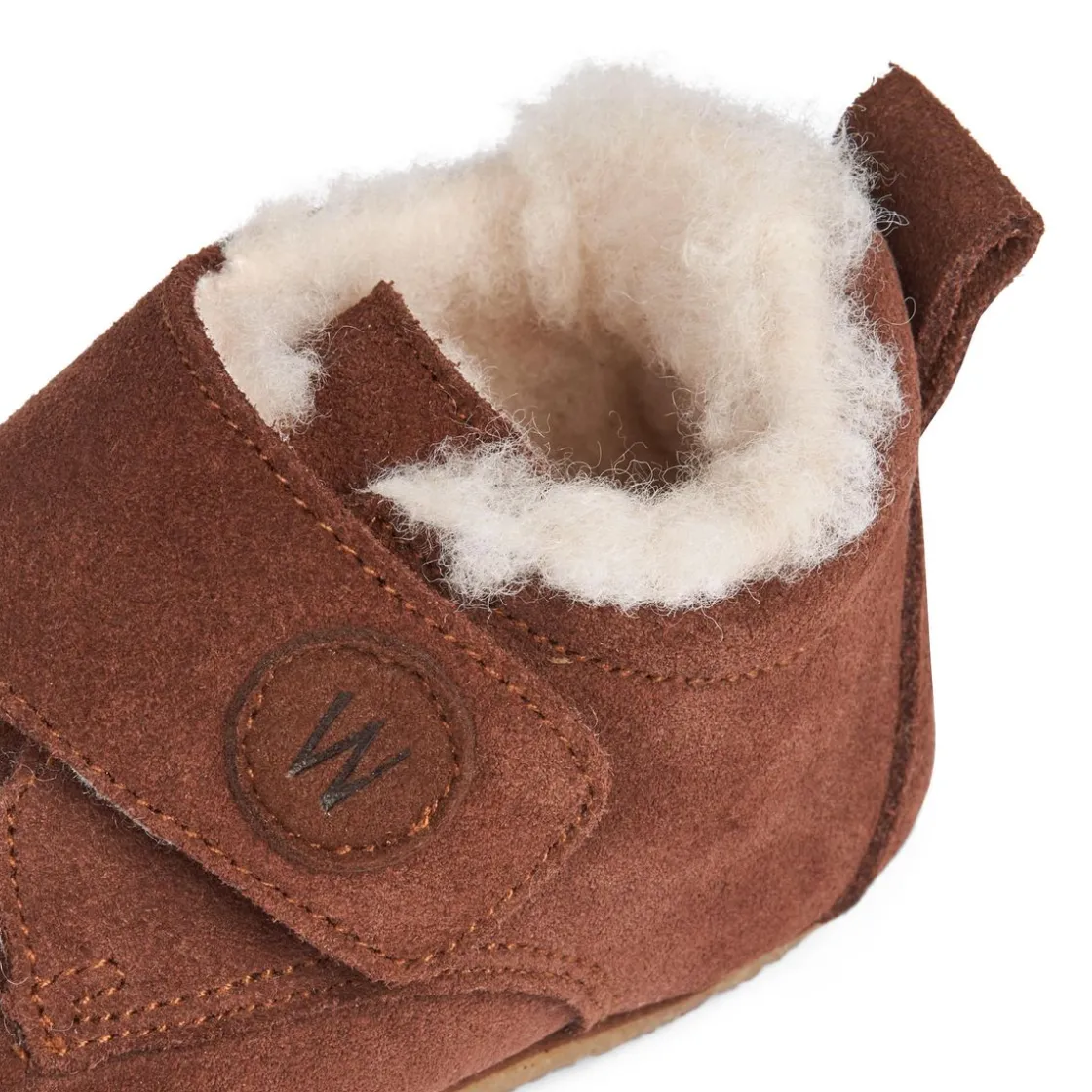 New Wheat Taj ulltøfler til baby, cognac Tøfler