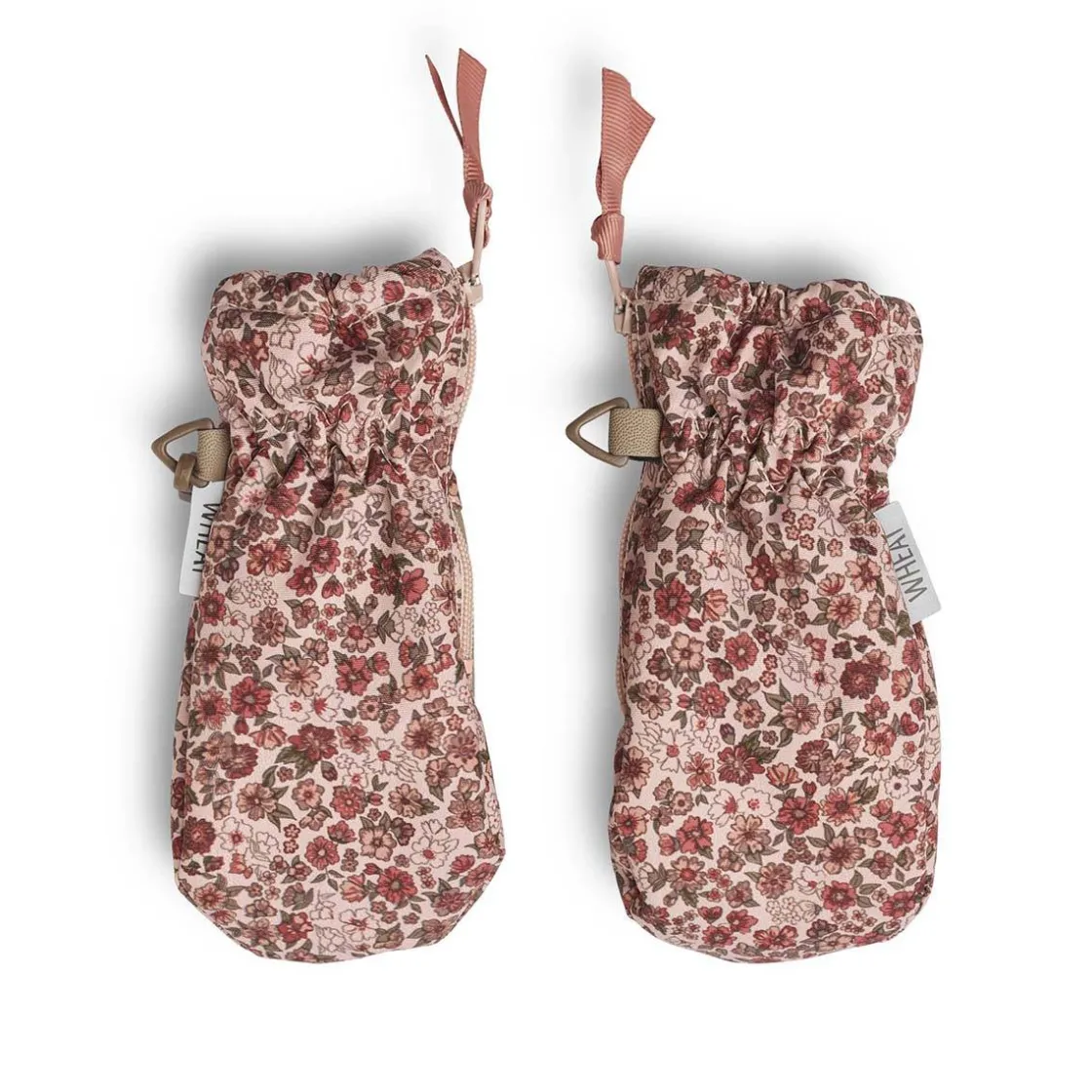 Hot Wheat zip vintervotter til baby, rose dust flowers Votter Og Vanter Baby